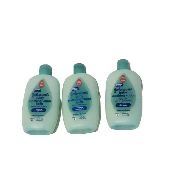 3x Lot Johnson's Baby Soothing Vapor Bath Comforts Fussy Babies - Main Image
